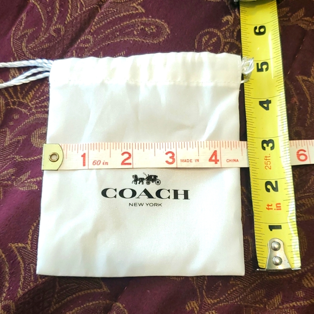 Coach Jewelry Dust Bag π size -4.5" x 5" vintage, authentic perfect for π - Picture 2 of 4